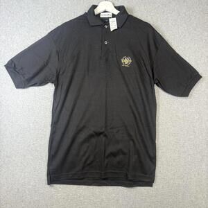 Vintage Brand New Caesars Palace Black Short Sleeve Polo Shirt Cotton Men's M